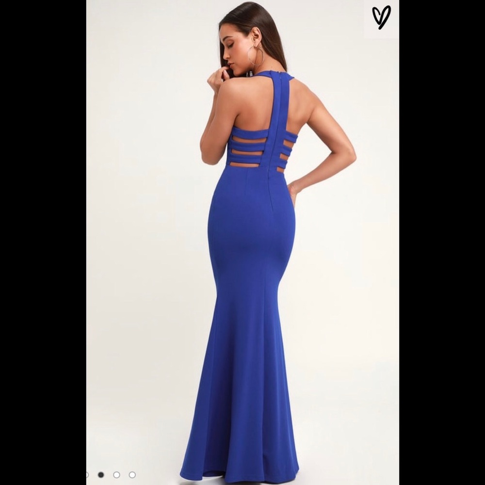 Lulus Power of Wow Royal Blue Backless Maxi Dress